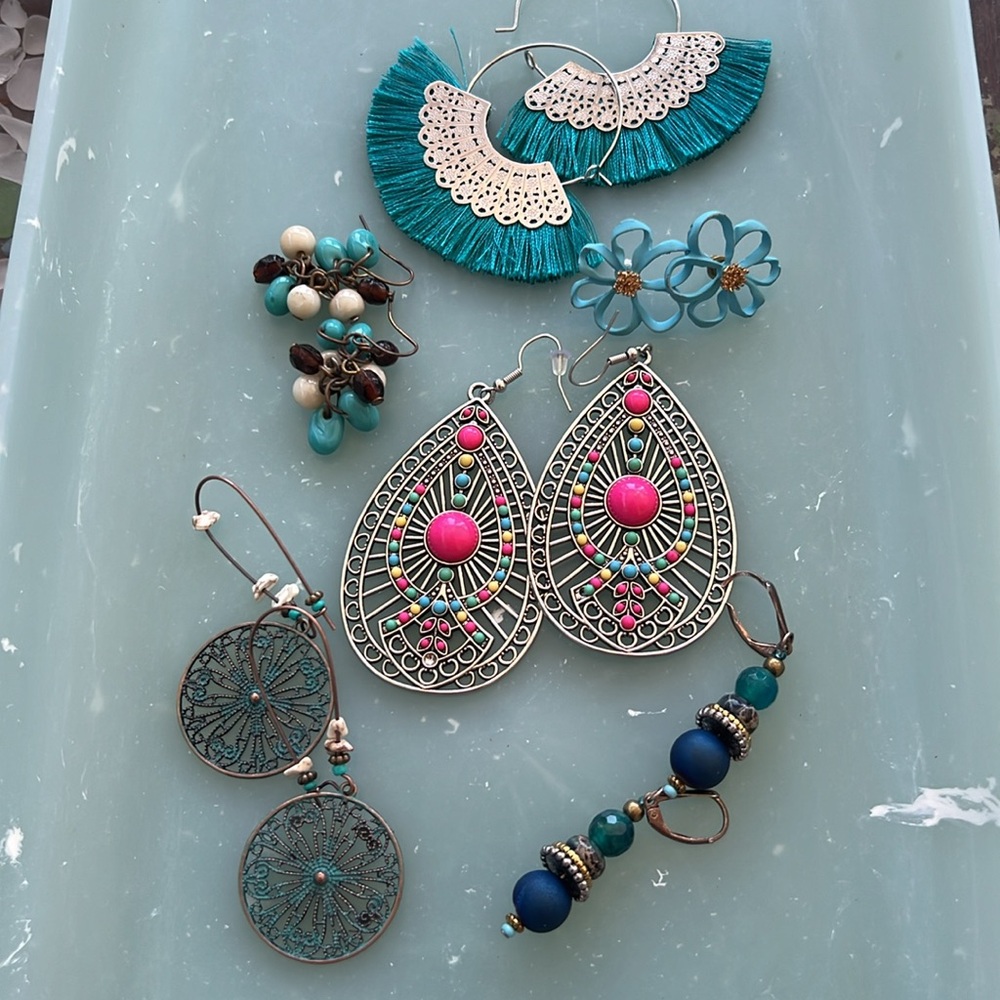 Boho Pierced Earrings - 6 for price of 1!